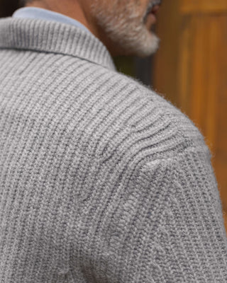 Knit Kite Heavyweight Merino Wool Jacket / Faded Silver Steel