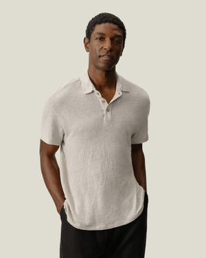 Knit Polo / Bone