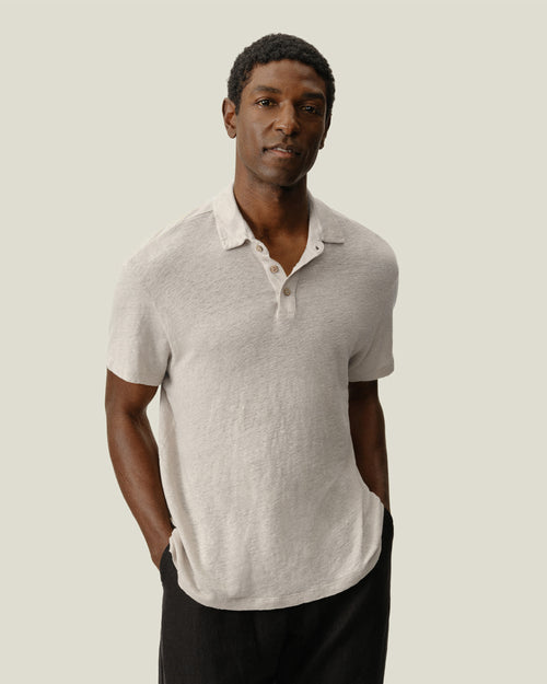 Knit Polo / Bone