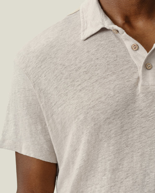 Knit Polo / Bone