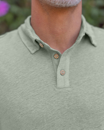 Knit Polo / Moss