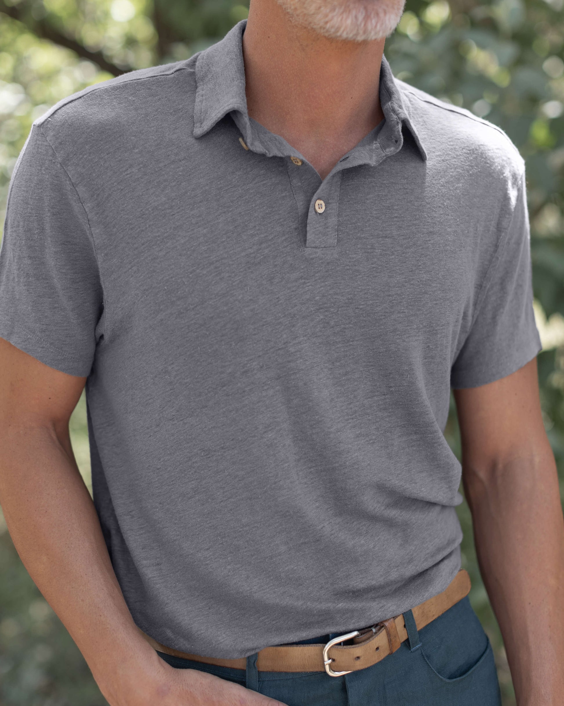 Knit Polo / Slate