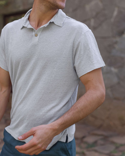 Knit Polo / Steel