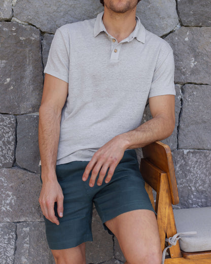 Knit Polo / Steel