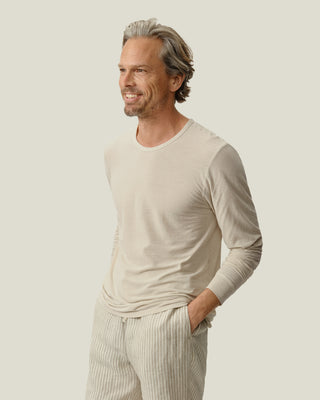 Long Sleeve Crepe Tee / Cream