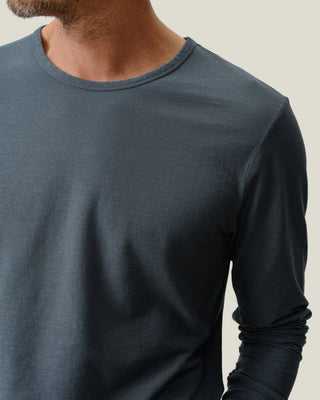 Long Sleeve Crepe Tee / Lake
