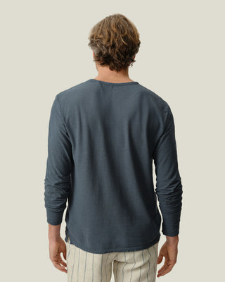 Long Sleeve Crepe Tee / Lake