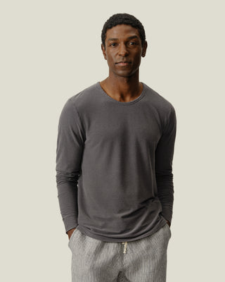 Long Sleeve Crepe Tee / Slate