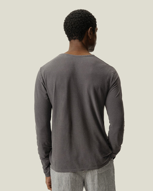 Long Sleeve Crepe Tee / Slate