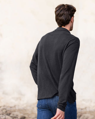 Long Sleeve Knit Polo / Night