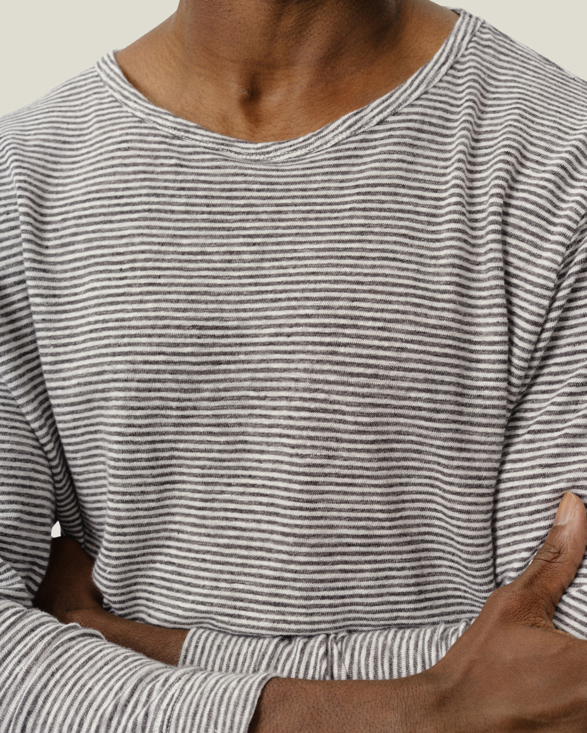 Sun Knit Linen Long Sleeve T-Shirt - Sustainable French Linen