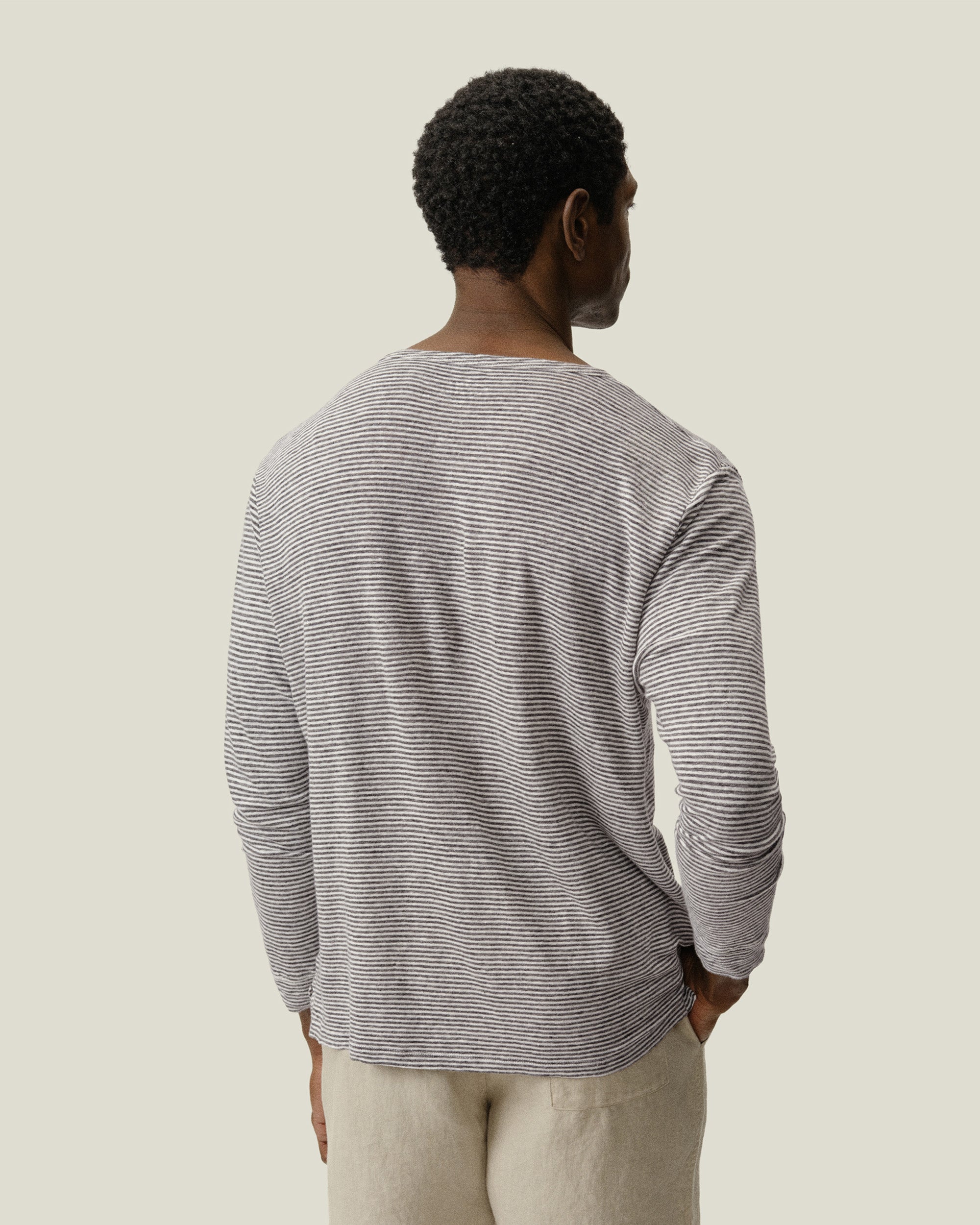Sun Knit Linen Long Sleeve T-Shirt - Sustainable French Linen