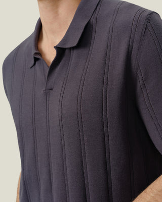 Lolo Drop Needle Sweater Polo / Ash