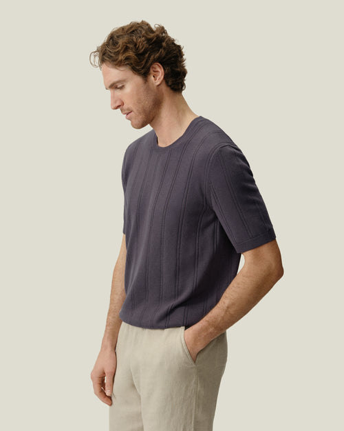 Lolo Drop Needle Sweater Tee / Ash