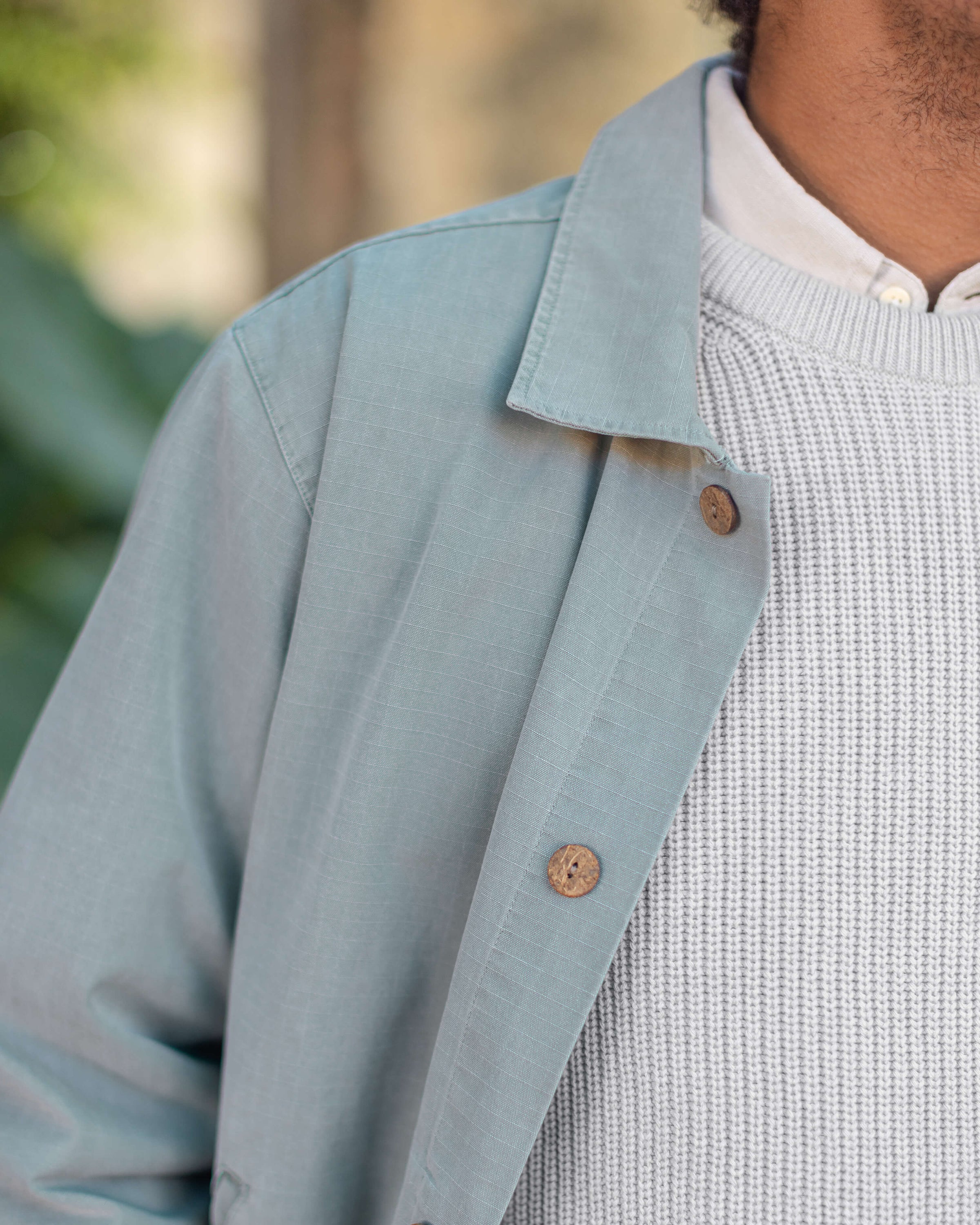 Pac Organic Cotton Ripstop Chore Jacket / Faded Green Jade