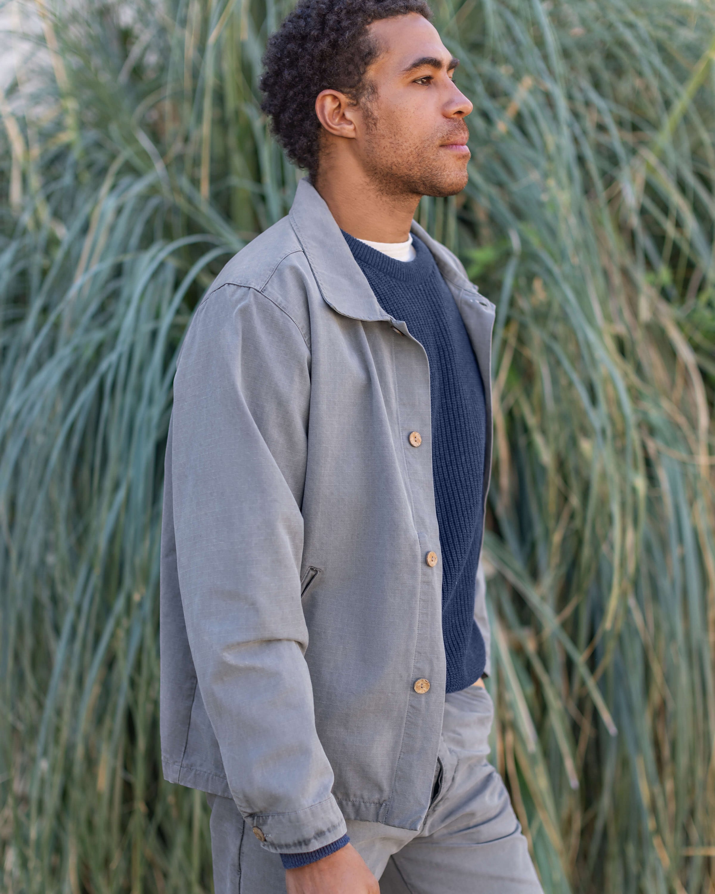 Pac Organic Cotton Ripstop Chore Jacket / Faded Grey Slate