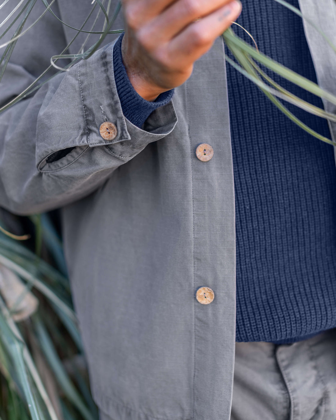 Pac Organic Cotton Ripstop Chore Jacket / Faded Grey Slate