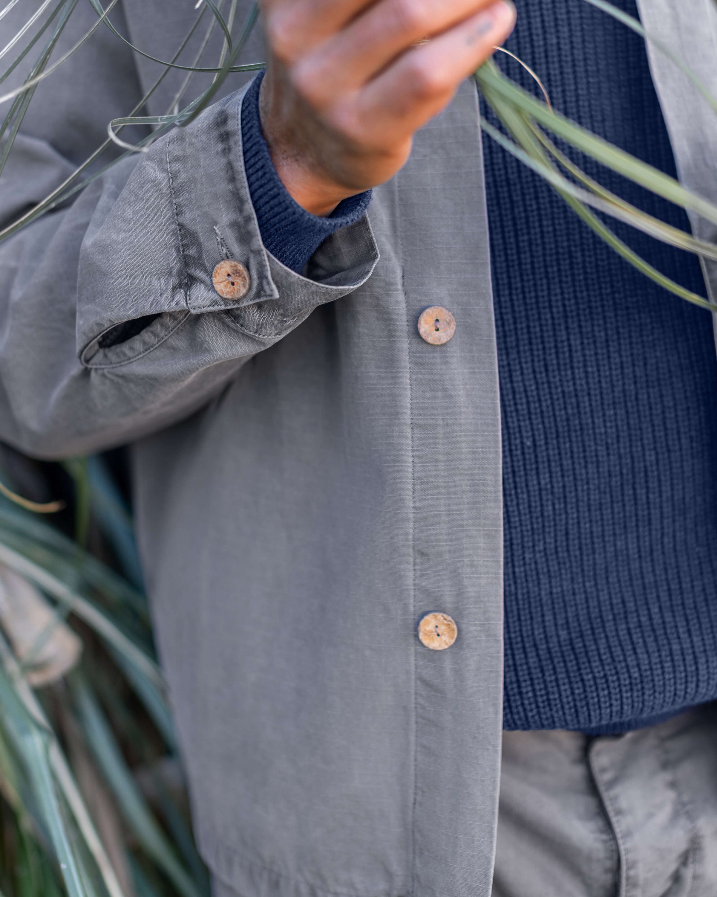 Pac Organic Cotton Ripstop Chore Jacket / Faded Grey Slate