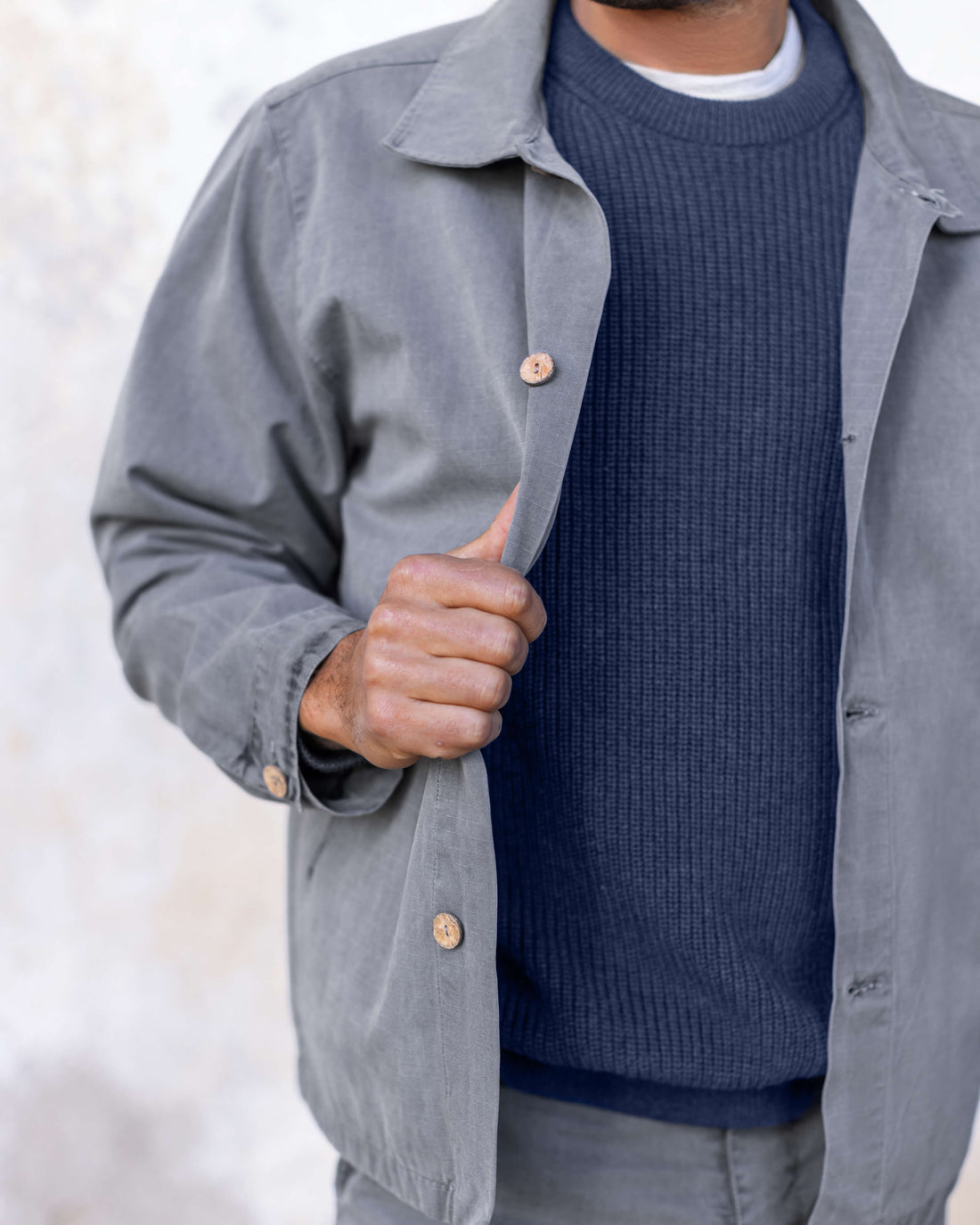 Pac Organic Cotton Ripstop Chore Jacket / Faded Grey Slate