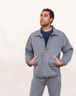 Pac Organic Cotton Ripstop Chore Jacket / Faded Grey Slate