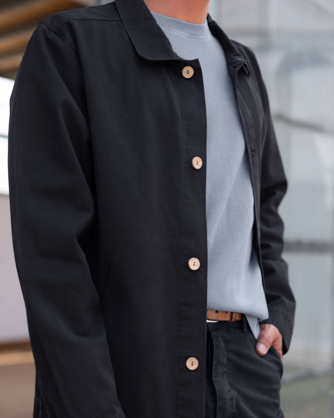 Pac Organic Cotton Ripstop Chore Jacket / Black Night