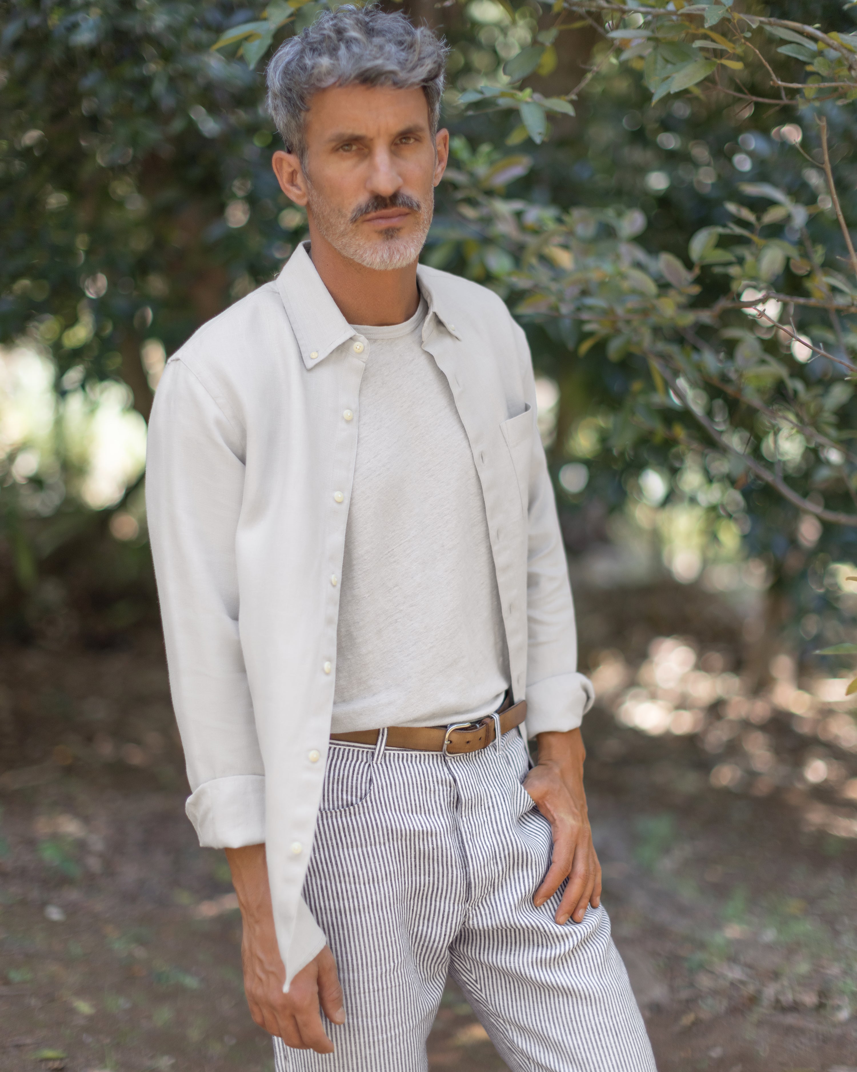【H】neau linen tops cream Beige Linen Shirt Women's - Sand | Woodstock Laundry AD