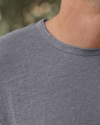 Sun Knit Linen T-Shirt - Sustainable French Linen / Faded Grey Slate