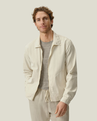 Twill Zip Jacket / Cream