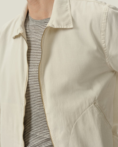 Twill Zip Jacket / Cream