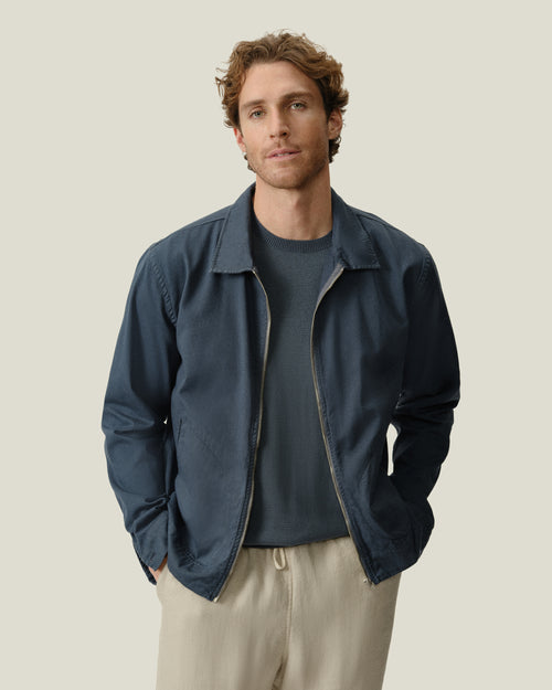 Twill Zip Jacket / Lake