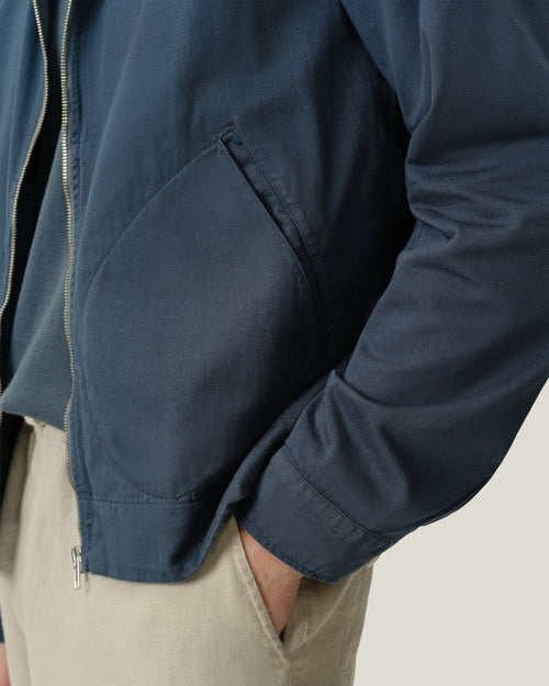 Twill Zip Jacket / Lake