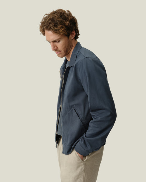 Twill Zip Jacket / Lake