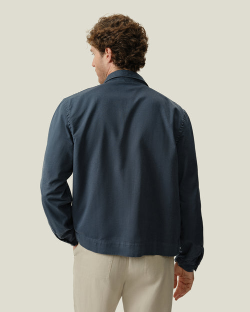 Twill Zip Jacket / Lake