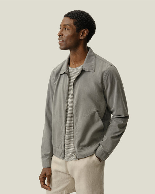 Twill Zip Jacket / Slate