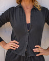Women's Long Sleeve Knit Ola Shirt / Night