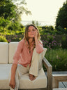 Women's Long Sleeve Knit Ola Shirt / Rose