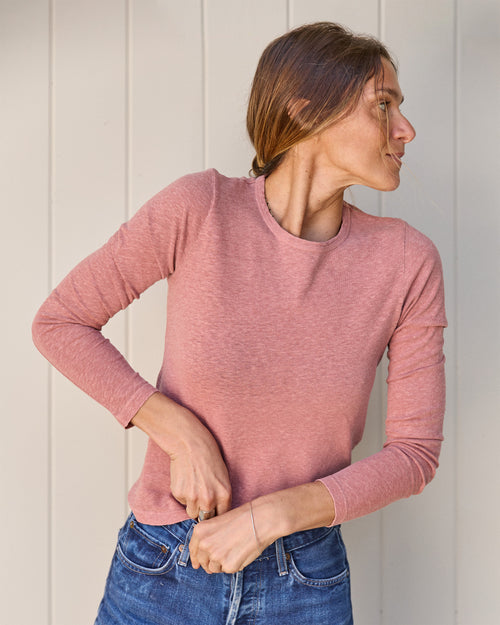 Women's Long Sleeve Sun Tee / Rose