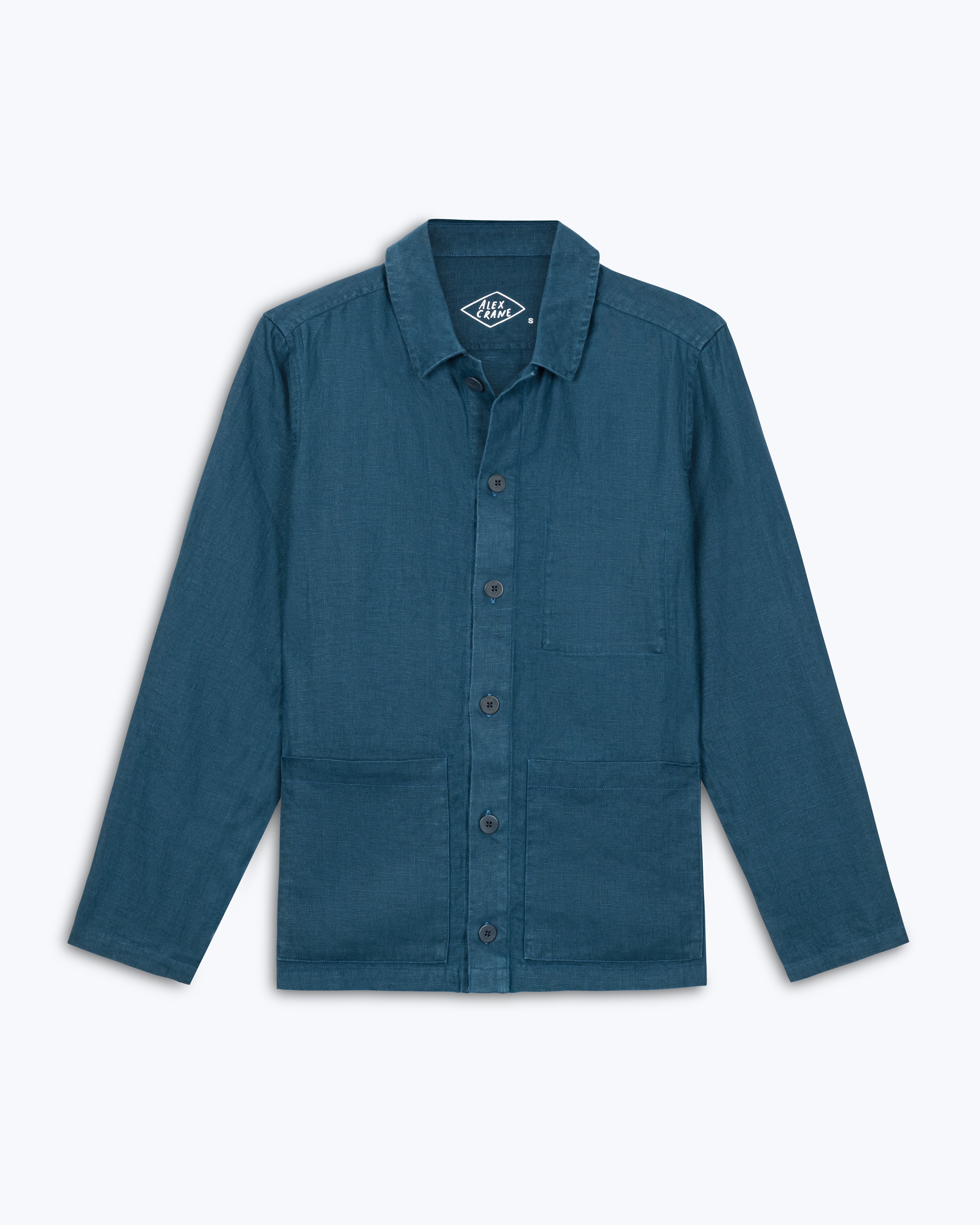 Kite Linen Chore Coat - Sustainable French Linen / Dusk Blue