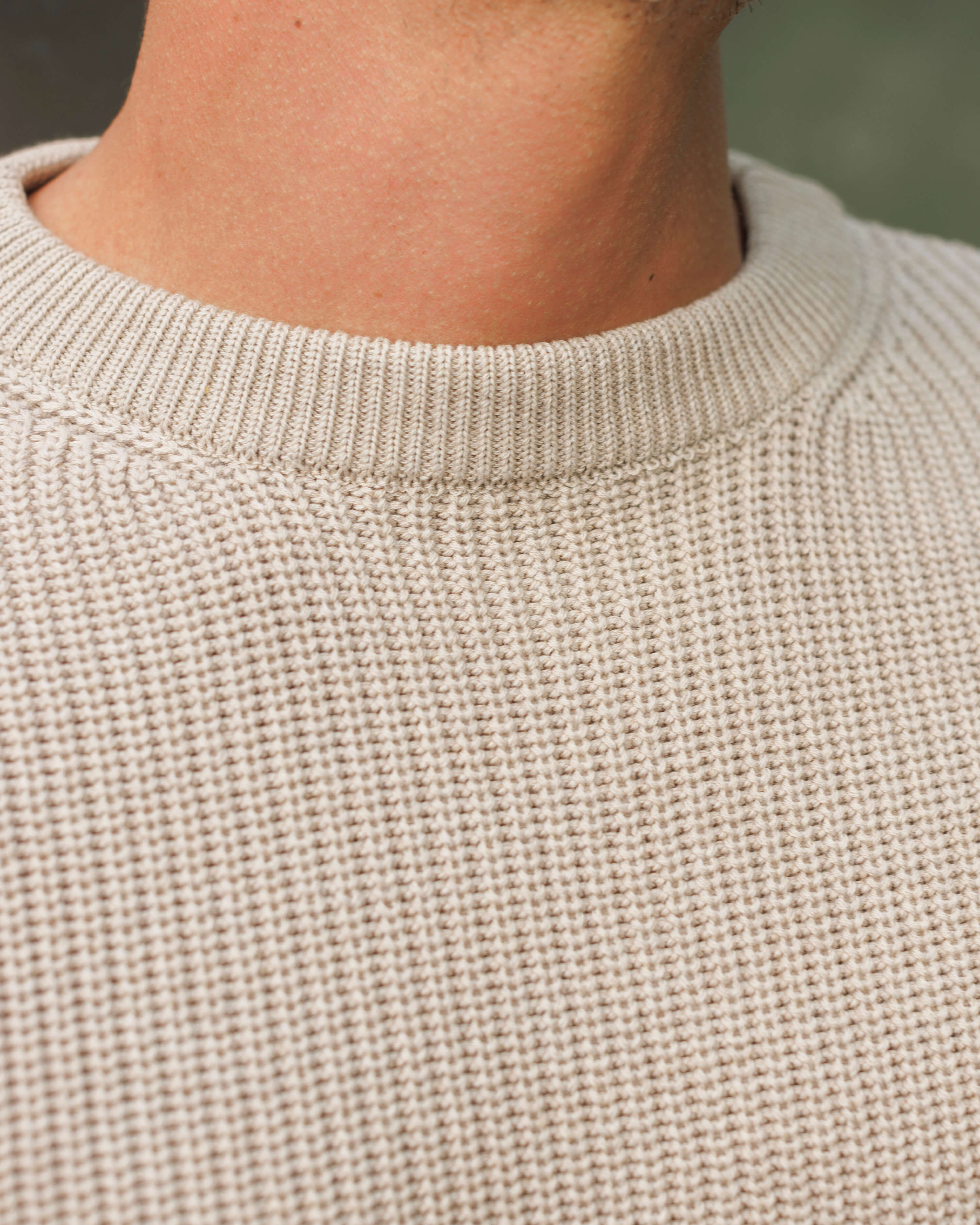 Bay Organic Cotton Chunky Knit Sweater / Natural Bone – Alex Crane