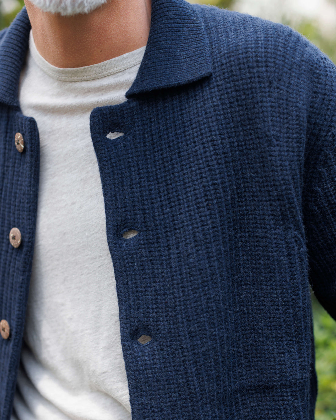Knit Kite Heavyweight Merino Wool Jacket / Deep Blue Indigo