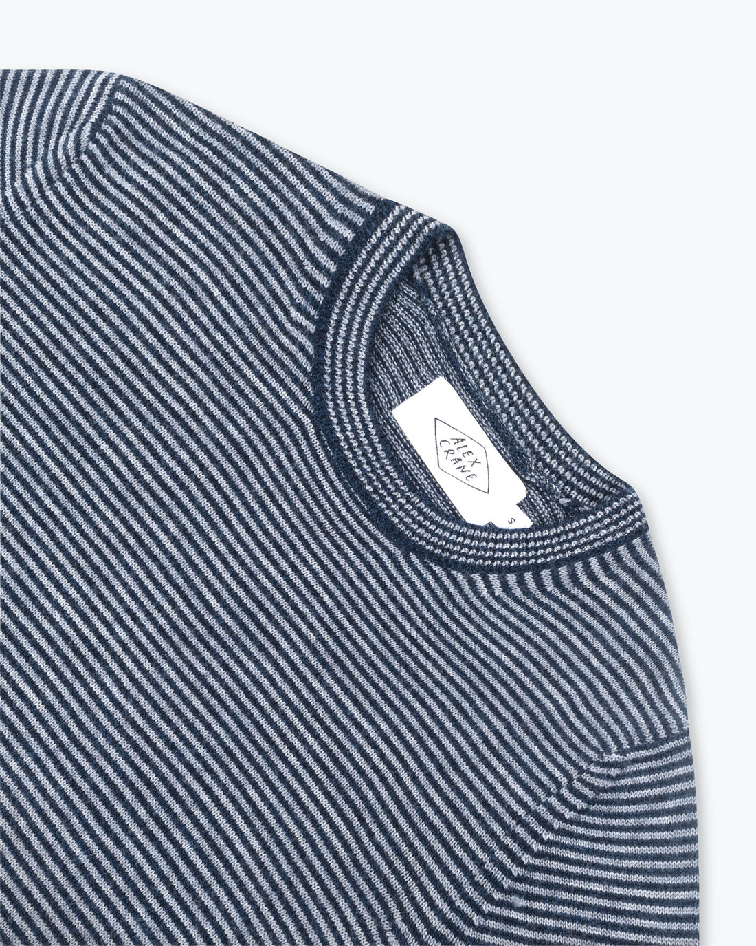Campo Organic Merino Wool Sweater / Blue and White Stripe Indigo Lines