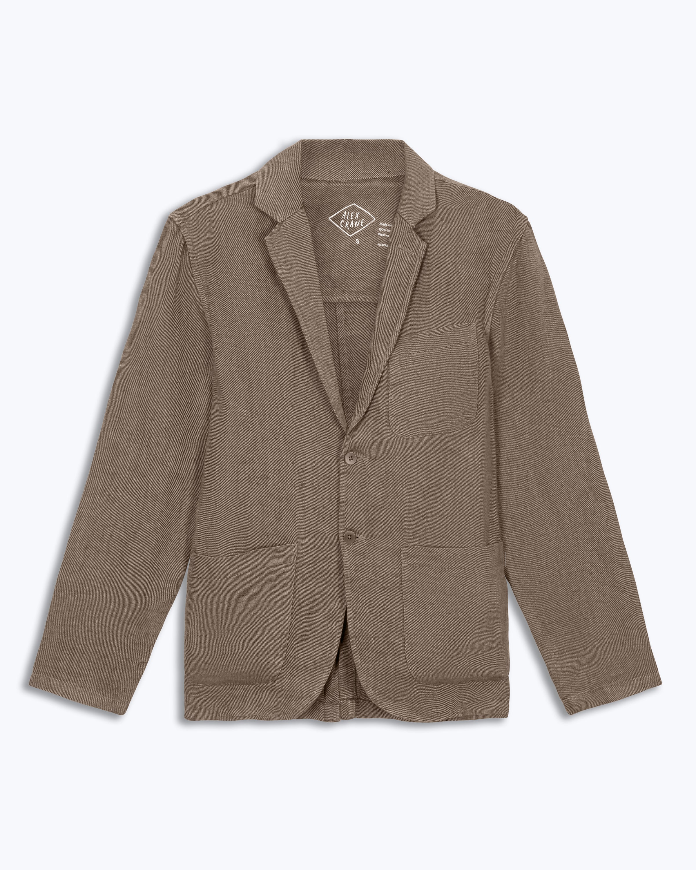 Alta Linen Unstructured Blazer / Brown Chai Twill