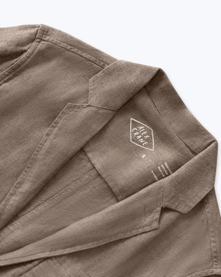Alta Linen Unstructured Blazer / Brown Chai Twill