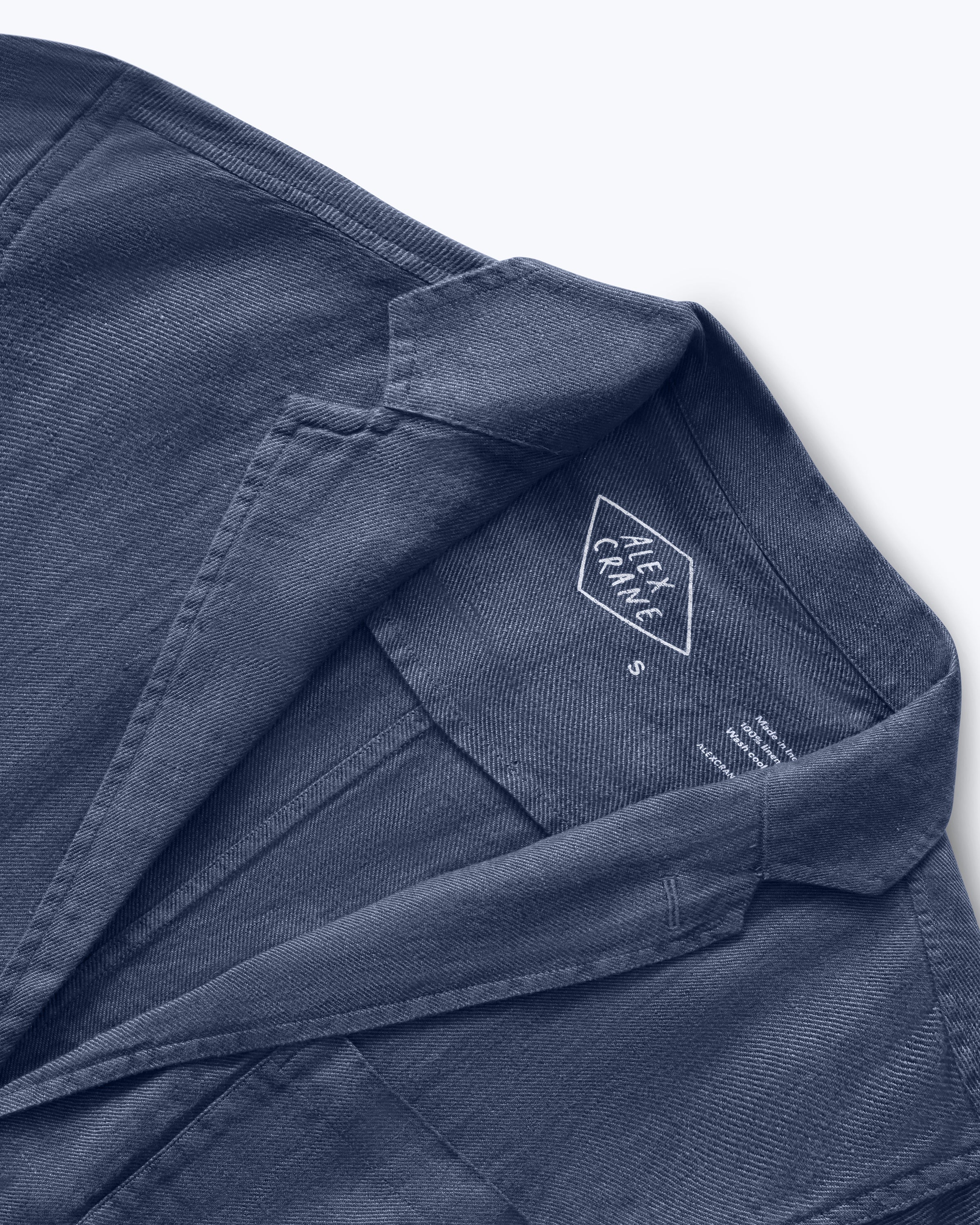 Alta Linen Unstructured Blazer / Blue Indigo Twill