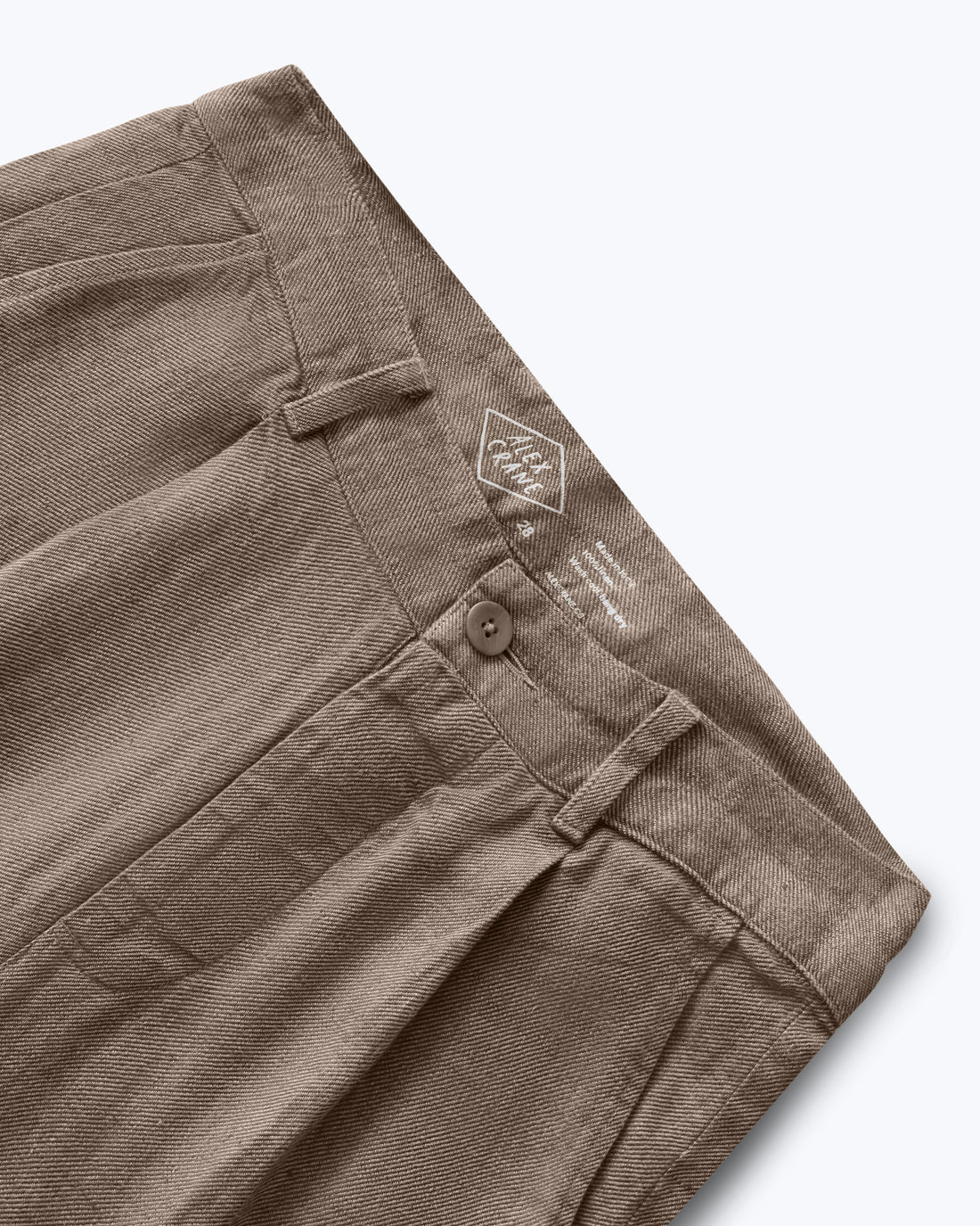 Alta Linen Pleated Trousers / Brown Chai Twill