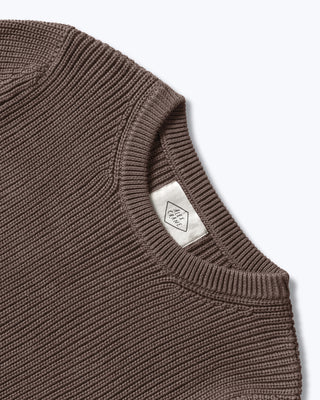 Bay Organic Cotton Chunky Knit Sweater / Faded Brown Coffee