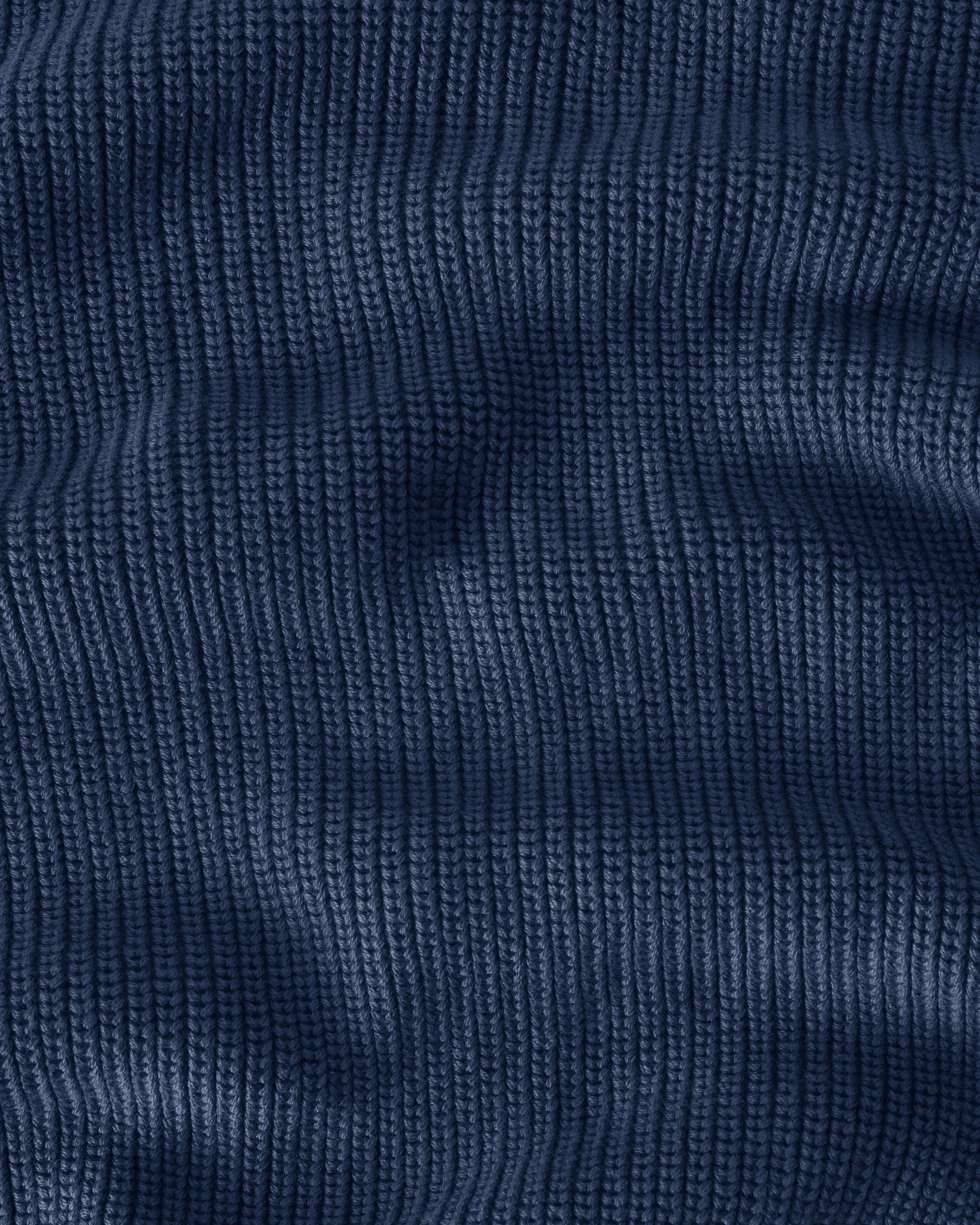 Bay Organic Cotton Chunky Knit Sweater / Deep Blue Indigo