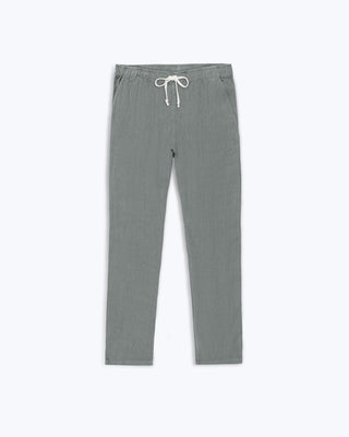 Bo Linen Drawstring Pants - Sustainable French Linen / Faded Green