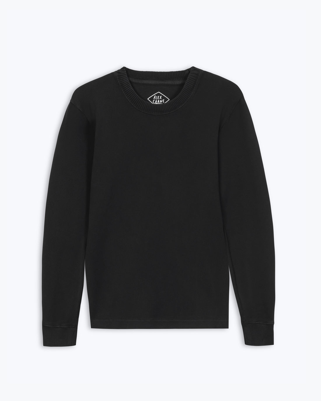 Caza Slubbly Organic Cotton Crewneck Sweatshirt / Black Night