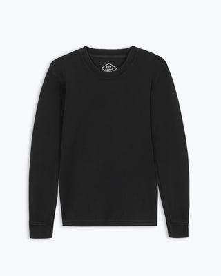 Caza Slubbly Organic Cotton Crewneck Sweatshirt / Black Night